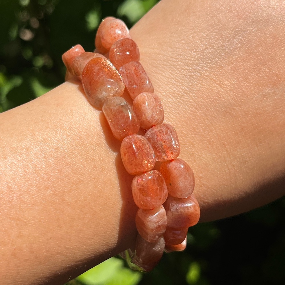 7mm stretchable sunstone‎ bracelet